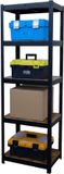 Merkloos Relaxdays Stellingkast - 180x60x30 cm - tot 500 kg - Industrieel - Zwart/Bruin