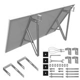 Gliese 2x Beugel voor balkoninstallatie met haak voor railing, verstelbare montagebeugel voor zonnemodules op balkon/railing, verstelbare hoek van 10° tot 40° (voor 1 module - balkon/railing)