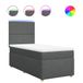 VidaXL Boxspringbed met matras, donkergrijs, 140x190 cm, gestoffeerd