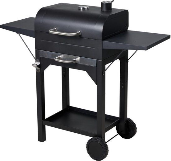 Vaggan Houtskool BBQ - mat zwart - verrijdbaar