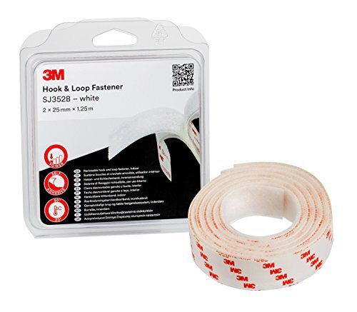 3M Sj352Bwt Haak En Lusband, 2 X 25 mm X 1,25 M, Wit