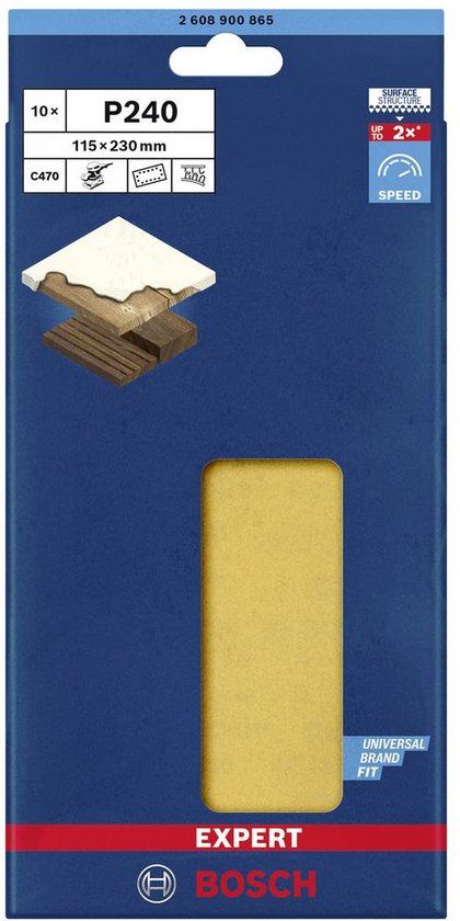 Bosch EXPERT C470 schuurpapier - 10 stuks - 230 x 115 mm - Korrel 240