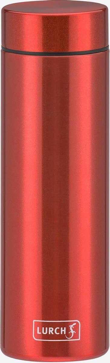 Lurch 240952 thermosfles lipstick / thermosfles voor warme en koude dranken van dubbelwandig roestvrij staal 0,3 l poppy red