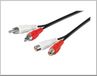 PremiumCord Kabel 2x Cinch naar 2x Cinch, 5m, Zwart