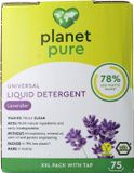 Planet Pure Lessive Universelle Lavande - 3L - Boîte Économique avec Robinet - 75 Lavages - Vegan