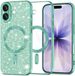 Techsuit Hoesje geschikt voor Apple iPhone 17 - Luxury Glitter Back Cover - Geschikt voor MagSafe - Lichtgroen