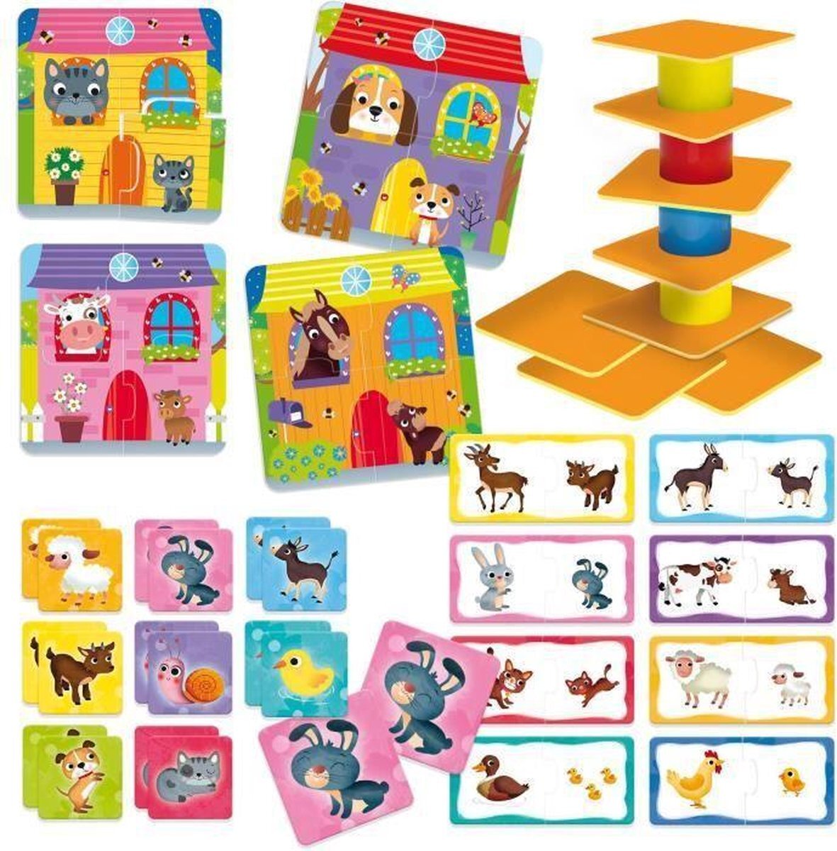 Liscianigiochi Carotina baby BABY 4 in 1 memo, puzzels