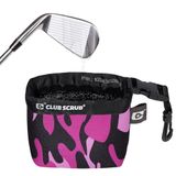 Club Scrub Golfclub en golfbal reinigingszak, waterdichte schone gezichtstechnologie voering, afneembare clip, wasbaar in de machine, reinigt clubgroeven, droge buitenkant (neopreen of microfiber