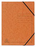 Exacompta 5 elastomappen zonder kleppen bedrukt 355 g/m² oranje
