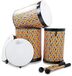 Toca Freestyle II Djun Djun 3-delige set 3 12"/14"/16" Kente Cloth TSSNDD-3PCK-FDP