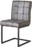 Lizzely Garden & Living Eetkamerstoel Vito antraciet microvezel - Set van 4