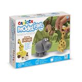 CARIOCA Modelight Maxi Safari | Ultralichte boetseerklei voor kinderen, maxi-box, zacht en elastisch, 5 jaar en meer, 12 verschillende kleuren, modelleergereedschap en tutorials inbegrepen, 180 g