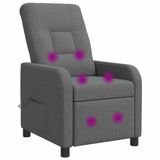 vidaXL Relaxstoel Donkergrijs Stof