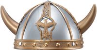 Rubies Viking verkleed helm - grijs/goud - kunststof - voor volwassenen
