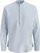 JACK&JONES JJBREEZE LINEN BLEND TUNIC SHIRT LS Heren Overhemden S Celestial Blue Lange mouw Katoen/Linnen Regular Fit