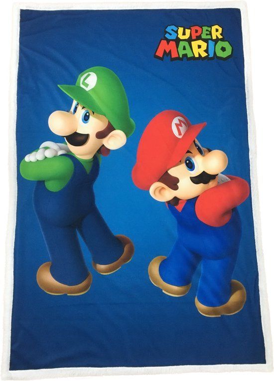 4KidsOnly Lyo Sas Super Mario Fleecedeken - Sherpa