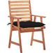 Acacia Massif Chaises De Salle À Manger D'Extérieur Lot De 3 Chaises D'Extérieur Et Coussins