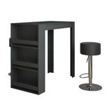 Vicco Repose Bartafel set – 57 x 117 cm met 2 barkrukken Antraciet
