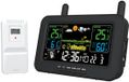 Station météo sans marque - Sans fil avec capteur extérieur, thermomètre intérieur/extérieur, hygromètre DCF77, radio-réveil, phase lunaire, baromètre