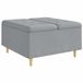 vidaXL Ottoman met opslag Lichtgrijs 80 x 80 x 45 cm Stof