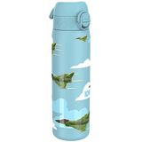 ION8 Lichtgewicht Stalen Waterfles, 600 ml/20 oz, Zonder Isolatie, Lekvrij, Makkelijk te Openen, Veilige Vergrendeling, Vaatwasserbestendig, Hygiënische Flipcover, Draaggreep, Gevechtsvliegtuigen