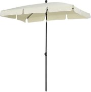 Zenzee Zonnescherm - Parasol - Balkonparasol - Balkon parasol - Strandparasol - Rechthoek - Knikbaar - 200 x 125 cm - Creme