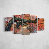 Homemania Wandfoto, boom 5, natuur en landschappen per woonkamer, meerkleurig, 100 x 3 x 60 cm, HM205PKNV-224, polyester, hout