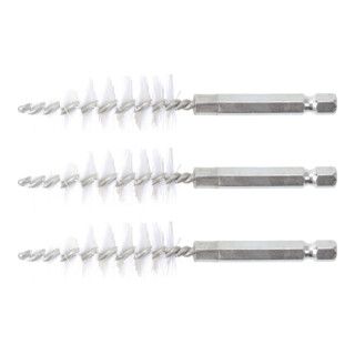 BGS Nylon Brush 18 mm Hex Shank 6.3 mm (1/4 inch) 3-Piece Set