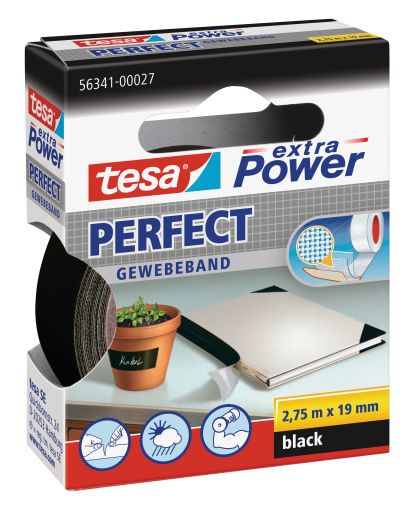 tesa Extra Power Tape - 19mm x 2.75m - Zwart