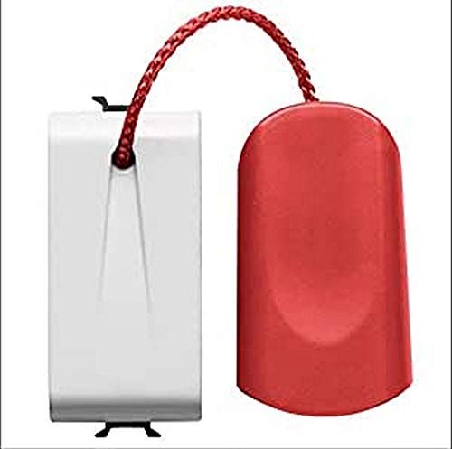 Guys Gewiss DRUKKNOP 1P 250 V AC - SLUITER 16A - TREKKOORD - 1 MODULE - HOOGGLANS WIT - ANTIBACTERIEEL - CHORUSMART, GW10136