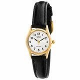 Casio Dames LTP-1154PQ-7BEG Horloge Leer Wit Goudkleurig 23 mm