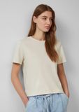 s.Oliver - T-shirt en interlock jersey met ronde hals voor dames
