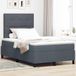 Prolenta Maison Exclusive - Lit boxspring avec tête de lit, gris foncé, 120 x 200 cm, velours