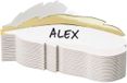 PartyDeco Naamkaartjes / plaatskaartjes veer - Bruiloft - wit / goud - 30x stuks - 10 x 3 cm