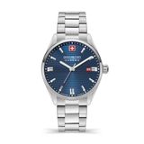 Swiss Military Hanowa SMWGH2200102 Roadrunner Heren Polshorloge Analoog Kwarts Zilverkleurig Staal Blauw Saffierglas 10 ATM