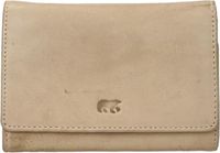 Bear Design Flappie Portemonnee Dames - Ritsportemonnee - Leer - Beige