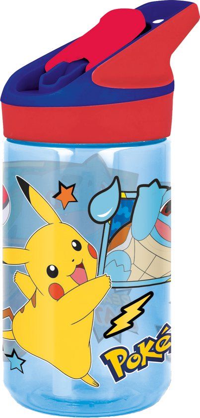 Top1Toys Pokémon Tritan Premium Drinkfles - 480 ml – Blauw/Rood