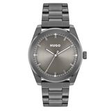 HUGO HU1530355 Herenhorloge - Staal - Grijs - 42 mm