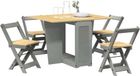 Prolenta Maison Exclusive - 5-delige eettafelset "Butterfly" Corona grenenhout