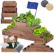 Modo24 ZP09 Carré Potager Surélevé En Escalier Modulable, Bois De Pin, Herbes/légumes, Jardin/terrasse/balcon, 36x117x30 Cm, Marron