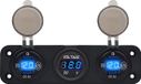 ProRide Chargeur USB de voiture 12V 4 ports - QC3.0 - P19776 - Triple encastrable avec voltmètre