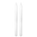 Set Doriques Set van 8 decoratieve kaarsen, geribbeld, wit, 8 uur brandduur, 2,2 cm diameter, 25 cm hoogte