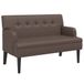 vidaXL Bankje met rugleuning 112x65,5x75 cm kunstleer bruin