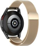 By Qubix - Milanese Smartwatch Bandje - Geschikt voor Garmin Vivomove 3/HR/Luxe/Sport/Style/Trend - 20mm - Vintage Champagne Goud