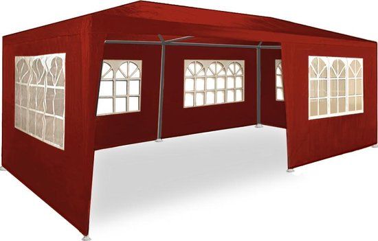 Casaria Partytent Pavilion Rimini - 3x6m - Rood