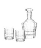 Leonardo Spiritii Whiskeykaraf met 2 glazen Transparant Glas
