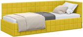 vidaXL Hoek Bed Frame Geel 80 x 200 cm Fluweel