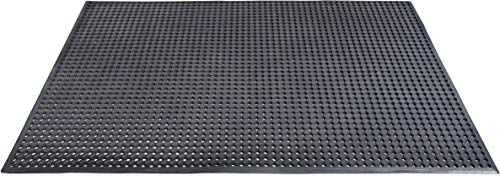 ID Mat ID-mat, rubber, tapijt, synthetisch, zwart, 90 x 150 x 1 cm