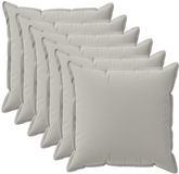 vidaXL Coussin 6 pièces Bois Gris 35 x 35 cm Polyester