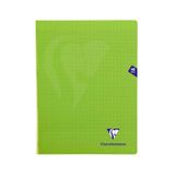 Clairefontaine 353311AMZC Mimesys Pak met 3 Geniete Notitieboekjes - 24x32 cm - 48 Pagina's Grote Ruit - 90 g - Polypro Omslag - Kleur Groen